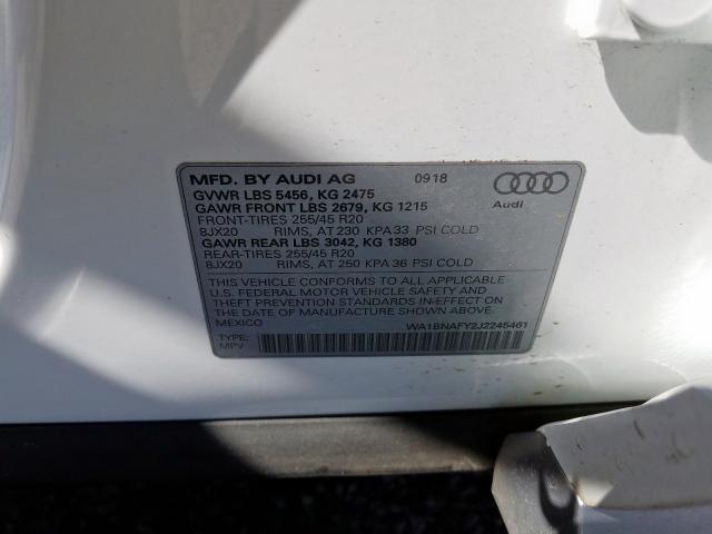 Photo 9 VIN: WA1BNAFY2J2245461 - AUDI Q5 