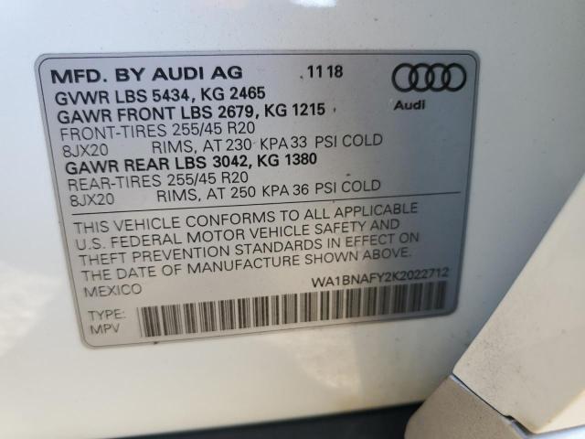 Photo 12 VIN: WA1BNAFY2K2022712 - AUDI Q5 