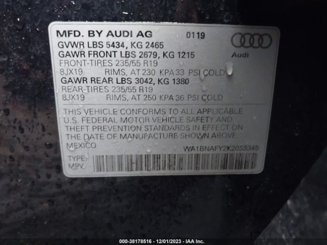 Photo 8 VIN: WA1BNAFY2K2053345 - AUDI Q5 