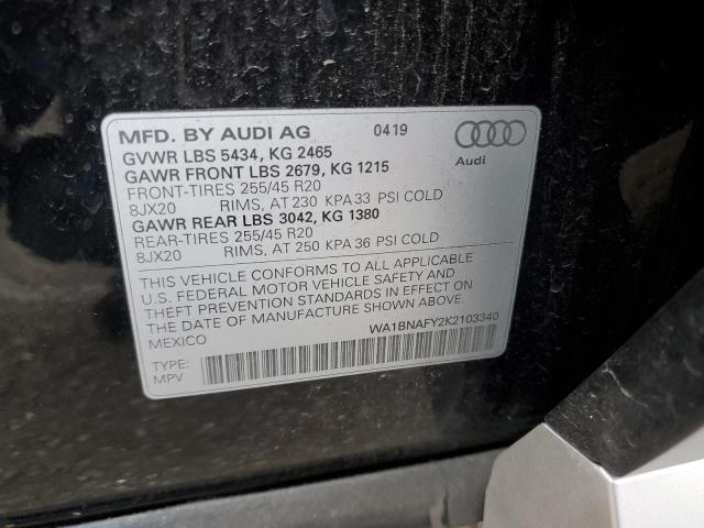 Photo 11 VIN: WA1BNAFY2K2103340 - AUDI Q5 PREMIUM 