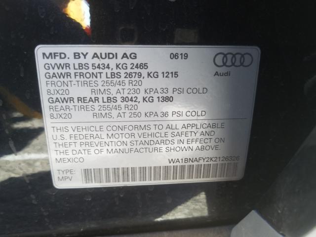 Photo 9 VIN: WA1BNAFY2K2126326 - AUDI Q5 