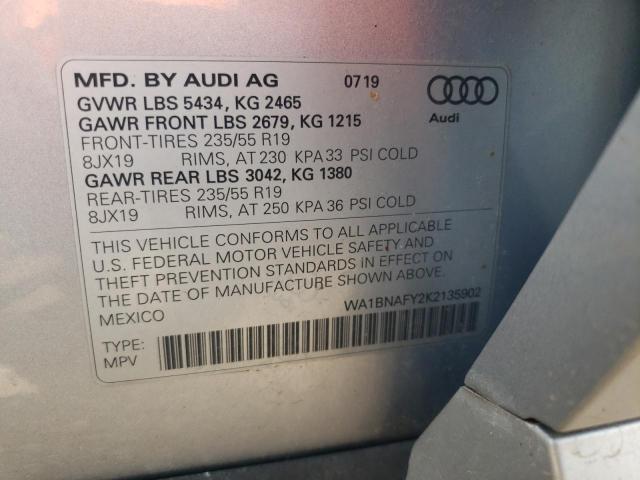 Photo 12 VIN: WA1BNAFY2K2135902 - AUDI Q5 PREMIUM 