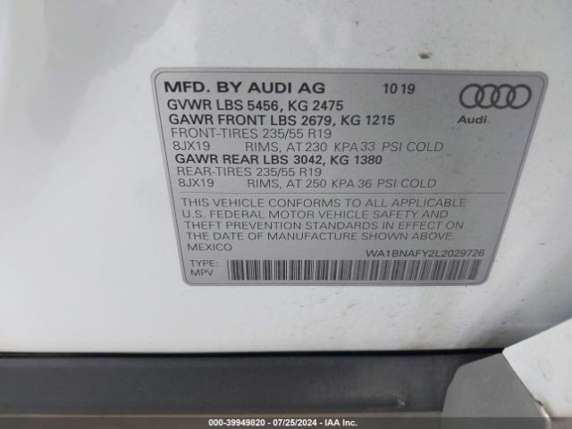 Photo 8 VIN: WA1BNAFY2L2029726 - AUDI Q5 