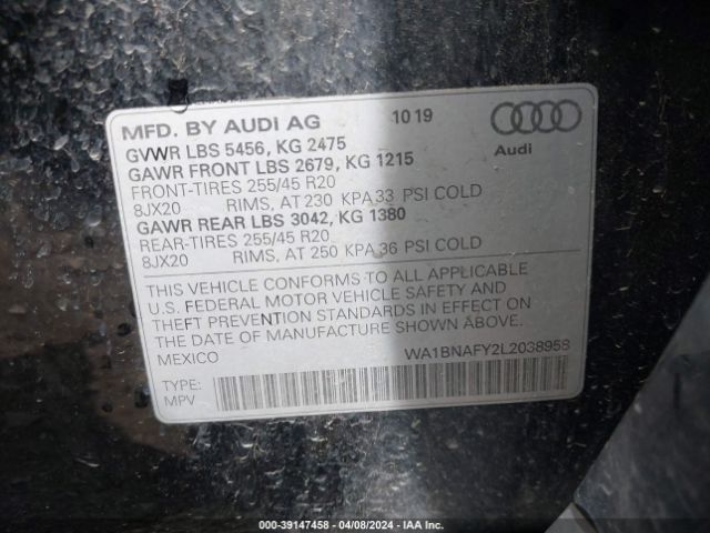 Photo 8 VIN: WA1BNAFY2L2038958 - AUDI Q5 