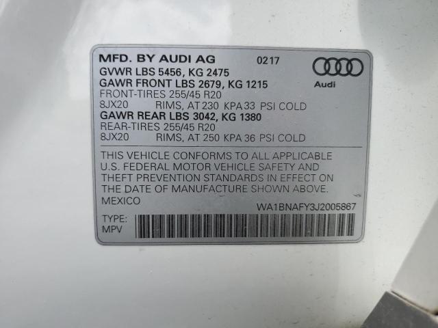 Photo 12 VIN: WA1BNAFY3J2005867 - AUDI Q5 