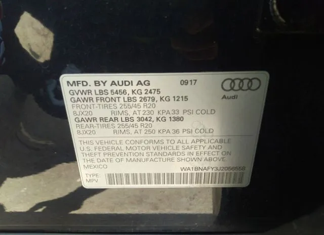 Photo 8 VIN: WA1BNAFY3J2056558 - AUDI Q5 