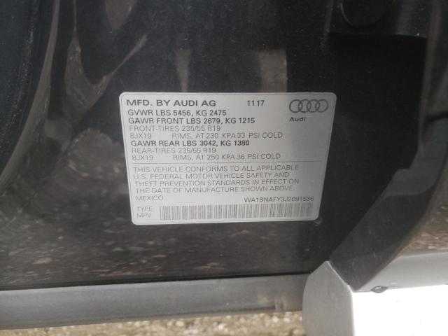 Photo 9 VIN: WA1BNAFY3J2091536 - AUDI Q5 PREMIUM 