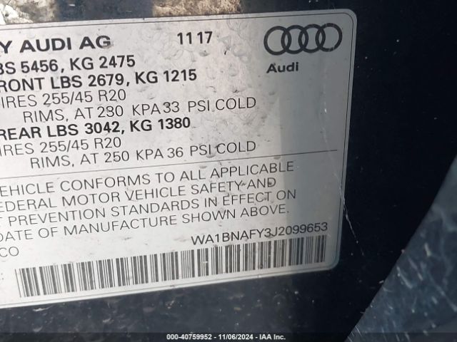 Photo 8 VIN: WA1BNAFY3J2099653 - AUDI Q5 