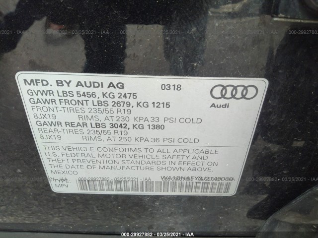 Photo 8 VIN: WA1BNAFY3J2149080 - AUDI Q5 