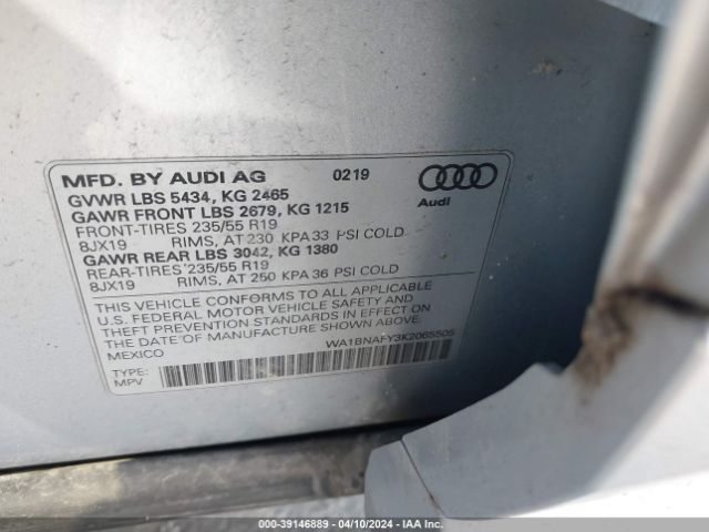 Photo 8 VIN: WA1BNAFY3K2065505 - AUDI Q5 