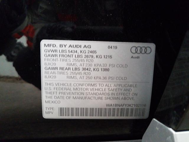 Photo 9 VIN: WA1BNAFY3K2102116 - AUDI Q5 