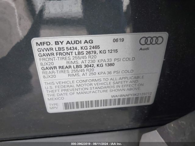 Photo 8 VIN: WA1BNAFY3K2123712 - AUDI Q5 