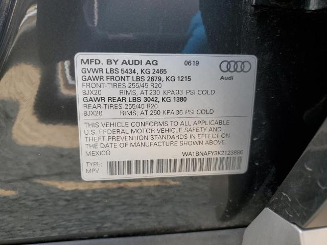 Photo 11 VIN: WA1BNAFY3K2123886 - AUDI Q5 PREMIUM 