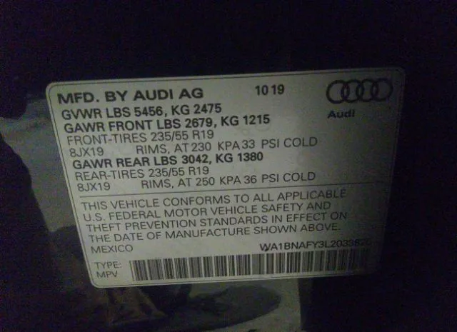 Photo 8 VIN: WA1BNAFY3L2033820 - AUDI Q5 