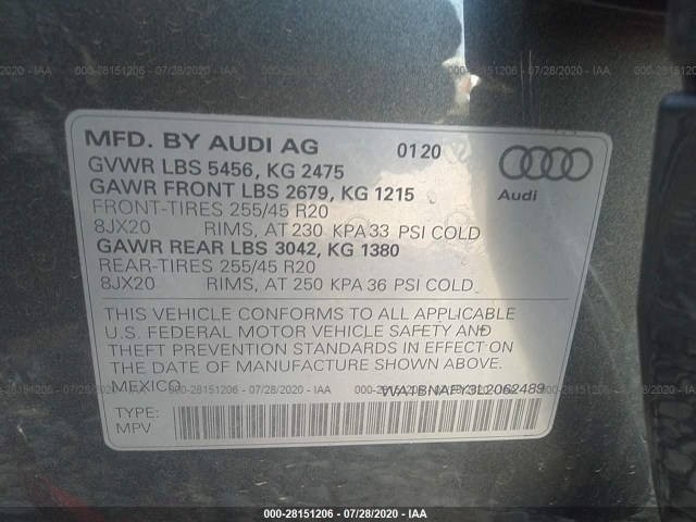 Photo 8 VIN: WA1BNAFY3L2062489 - AUDI Q5 