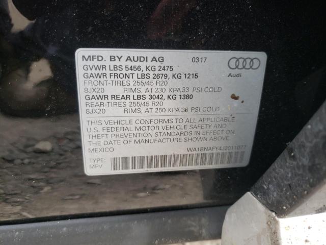 Photo 9 VIN: WA1BNAFY4J2011077 - AUDI Q5 