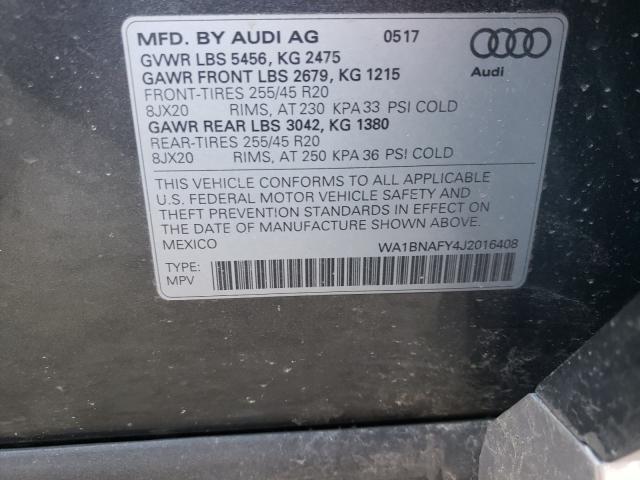 Photo 9 VIN: WA1BNAFY4J2016408 - AUDI Q5 PREMIUM 