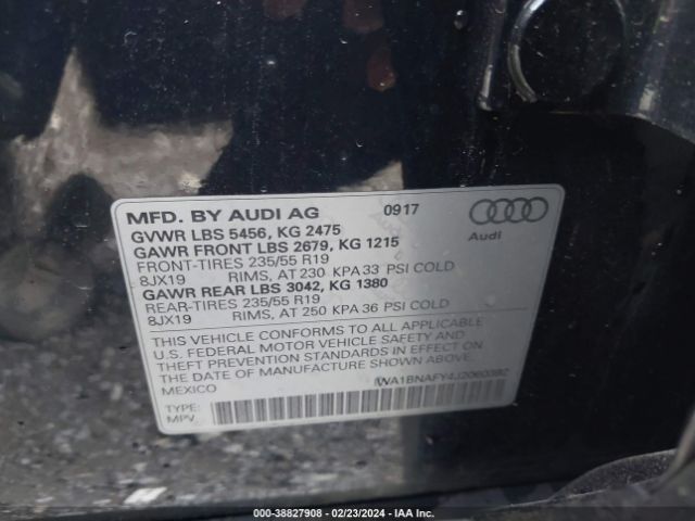 Photo 8 VIN: WA1BNAFY4J2060392 - AUDI Q5 