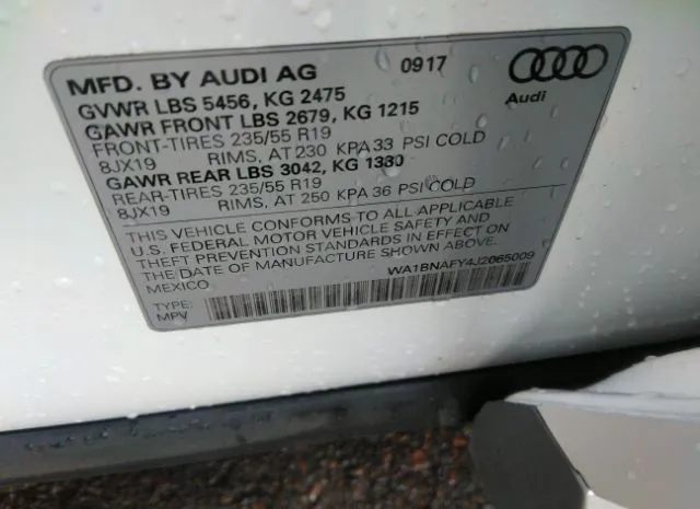 Photo 8 VIN: WA1BNAFY4J2065009 - AUDI Q5 