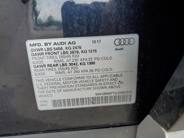 Photo 9 VIN: WA1BNAFY4J2082926 - AUDI Q5 PREMIUM 