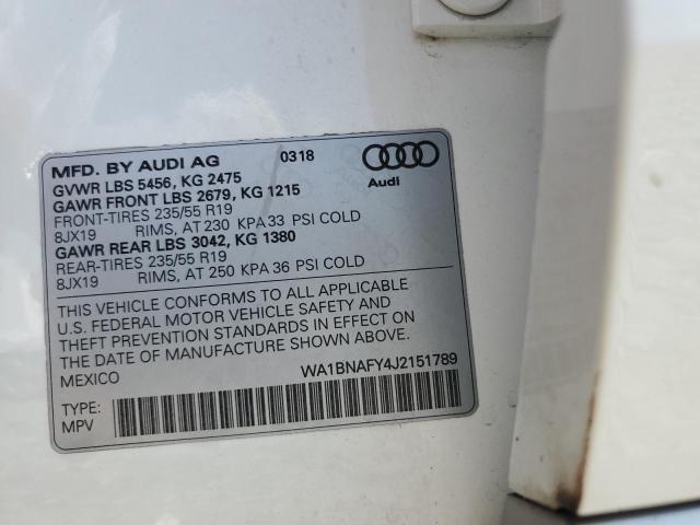 Photo 13 VIN: WA1BNAFY4J2151789 - AUDI Q5 PREMIUM 