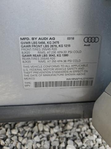 Photo 12 VIN: WA1BNAFY4J2152893 - AUDI Q5 PREMIUM 