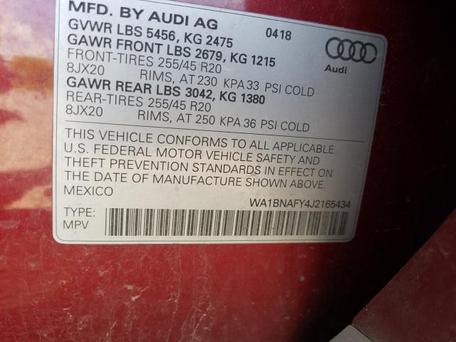 Photo 9 VIN: WA1BNAFY4J2165434 - AUDI Q5 