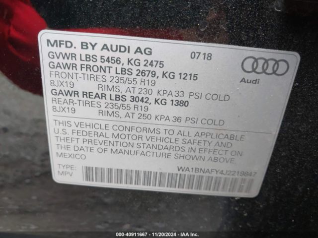 Photo 8 VIN: WA1BNAFY4J2219847 - AUDI Q5 