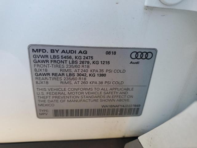 Photo 12 VIN: WA1BNAFY4J2227849 - AUDI Q5 