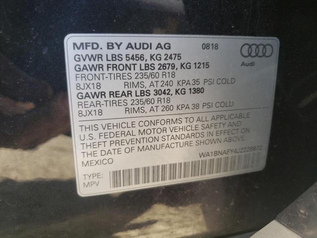 Photo 9 VIN: WA1BNAFY4J2228872 - AUDI Q5 PREMIUM 