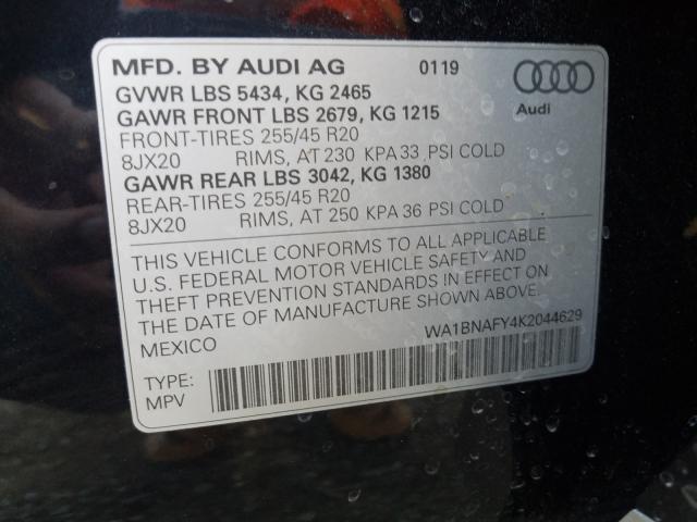 Photo 9 VIN: WA1BNAFY4K2044629 - AUDI Q5 PREMIUM 