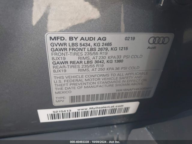 Photo 8 VIN: WA1BNAFY4K2059812 - AUDI Q5 