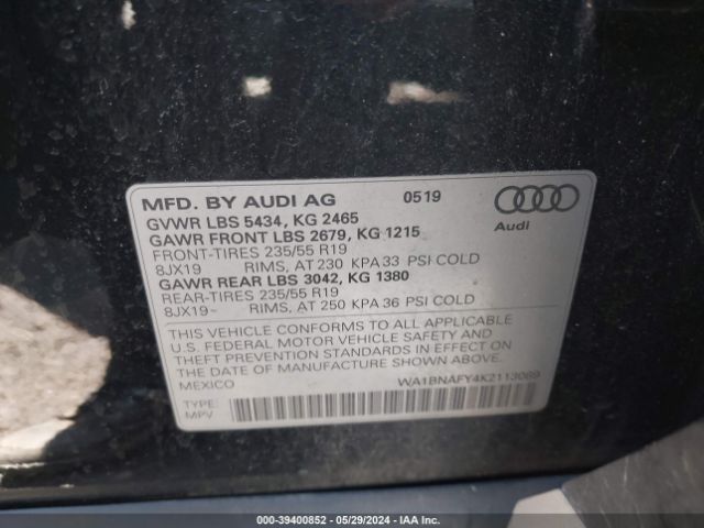 Photo 8 VIN: WA1BNAFY4K2113089 - AUDI Q5 