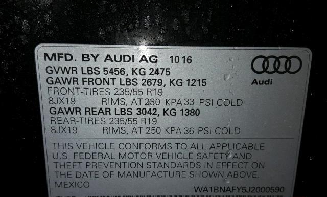 Photo 9 VIN: WA1BNAFY5J2000590 - AUDI Q5 