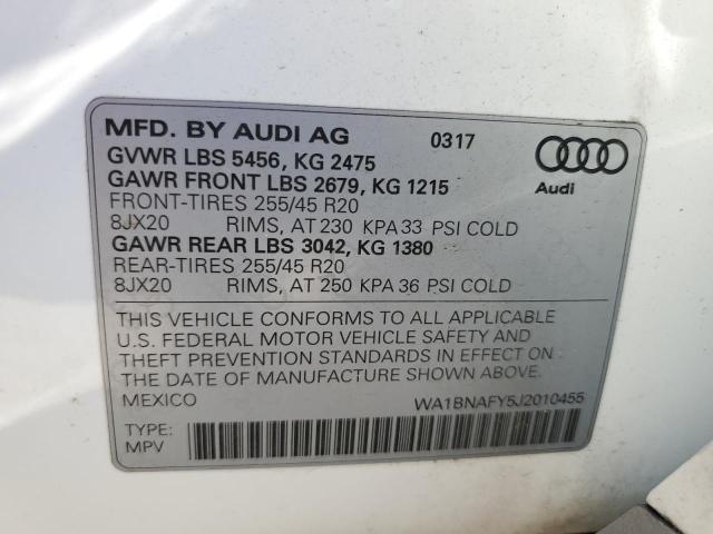 Photo 13 VIN: WA1BNAFY5J2010455 - AUDI Q5 PREMIUM 