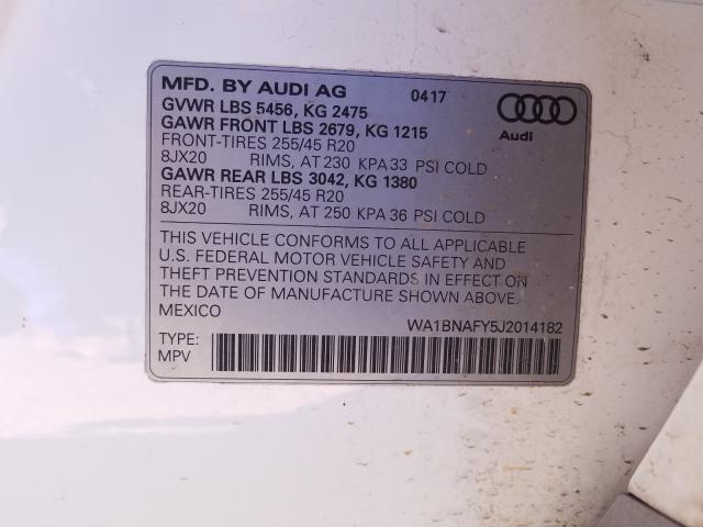 Photo 9 VIN: WA1BNAFY5J2014182 - AUDI Q5 