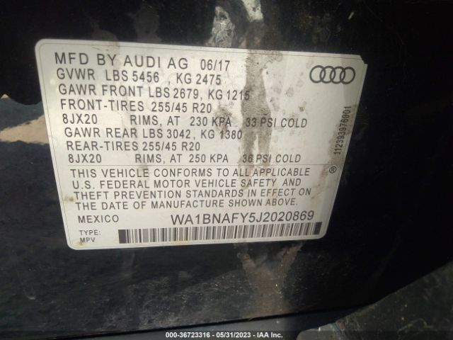 Photo 8 VIN: WA1BNAFY5J2020869 - AUDI Q5 