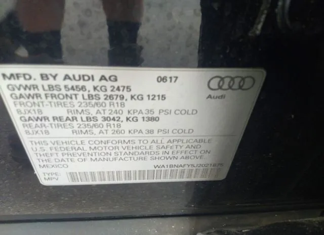 Photo 8 VIN: WA1BNAFY5J2021875 - AUDI Q5 