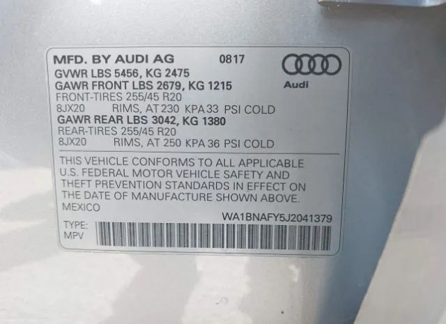 Photo 8 VIN: WA1BNAFY5J2041379 - AUDI Q5 