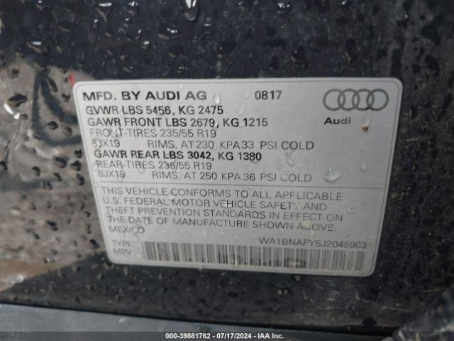 Photo 8 VIN: WA1BNAFY5J2045903 - AUDI Q5 