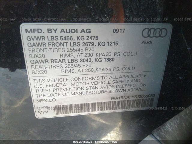 Photo 8 VIN: WA1BNAFY5J2058053 - AUDI Q5 