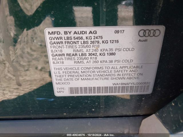 Photo 8 VIN: WA1BNAFY5J2060532 - AUDI Q5 