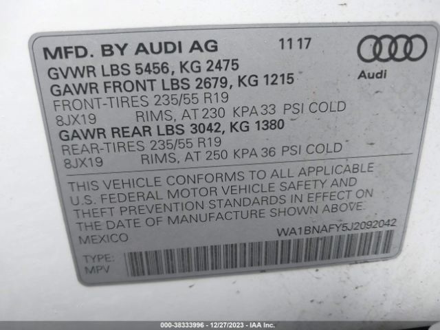 Photo 8 VIN: WA1BNAFY5J2092042 - AUDI Q5 