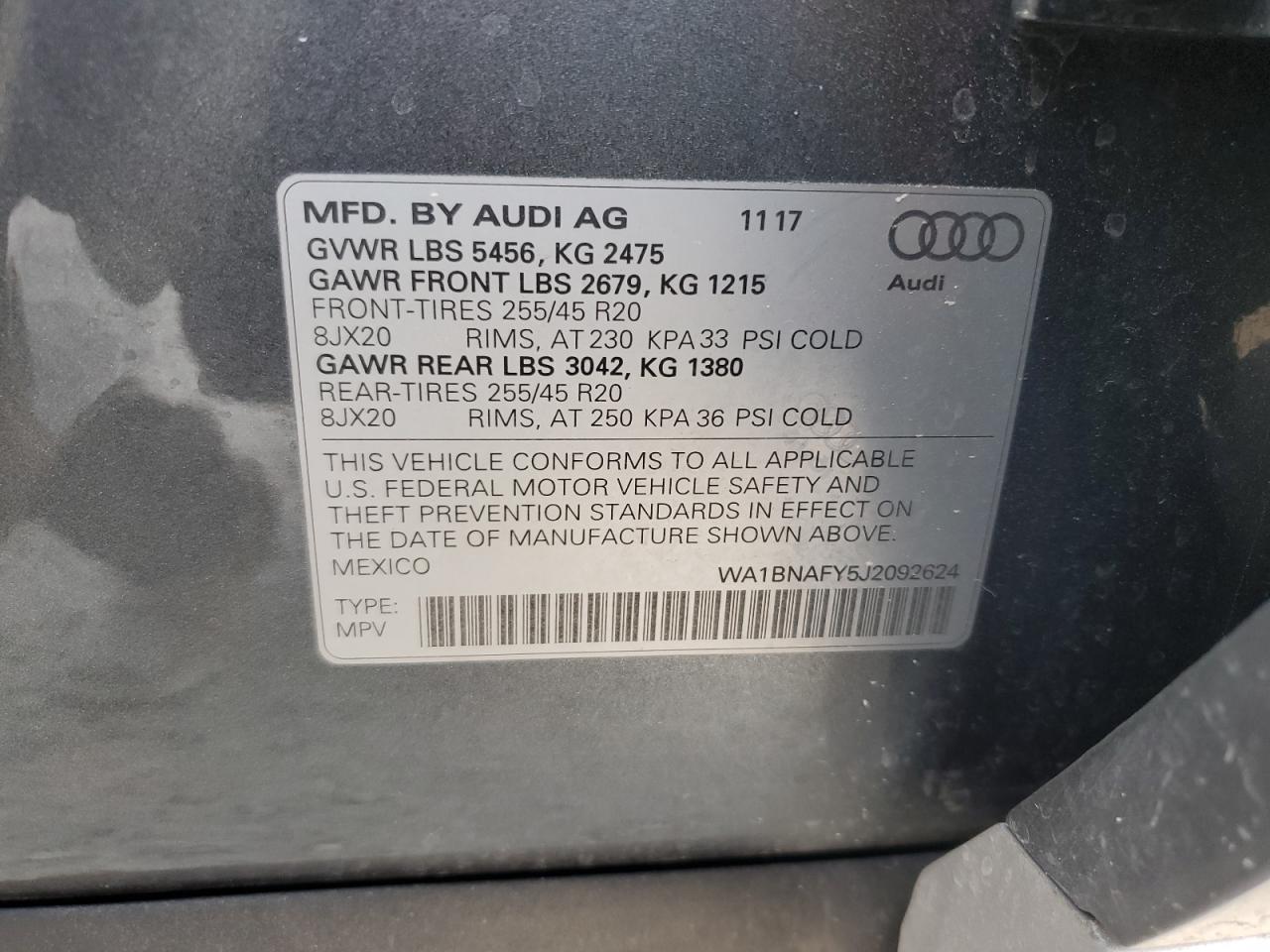 Photo 12 VIN: WA1BNAFY5J2092624 - AUDI Q5 