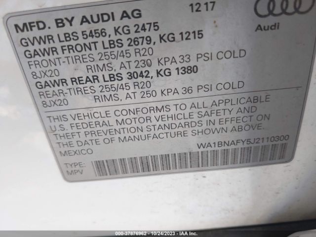 Photo 8 VIN: WA1BNAFY5J2110300 - AUDI Q5 