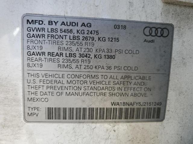 Photo 13 VIN: WA1BNAFY5J2151249 - AUDI Q5 