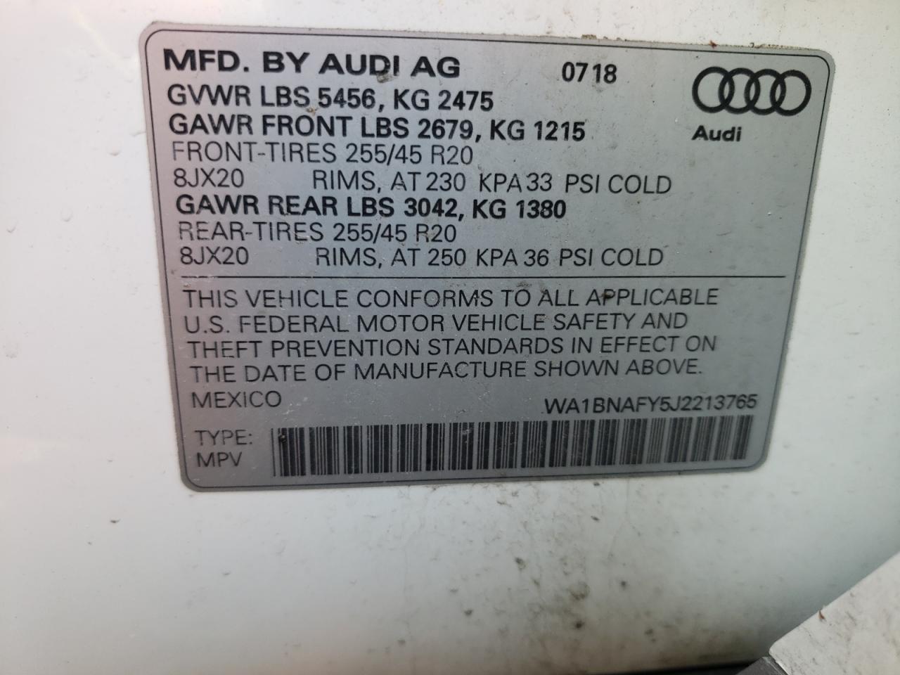 Photo 13 VIN: WA1BNAFY5J2213765 - AUDI Q5 