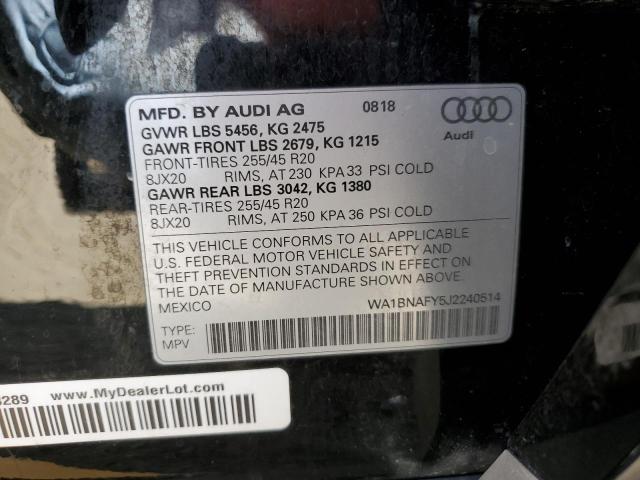 Photo 13 VIN: WA1BNAFY5J2240514 - AUDI Q5 PREMIUM 