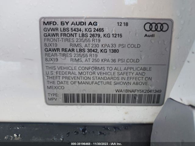 Photo 8 VIN: WA1BNAFY5K2041349 - AUDI Q5 