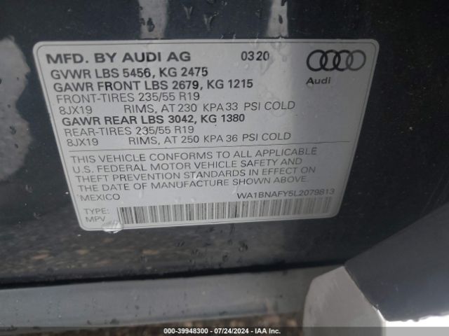 Photo 8 VIN: WA1BNAFY5L2079813 - AUDI Q5 